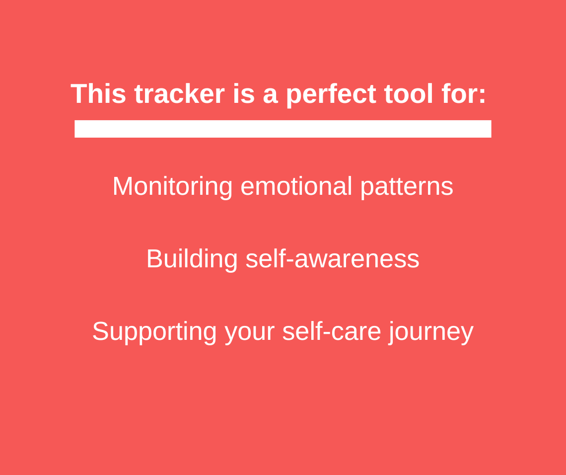 30-Day Mood Tracker, Monthly Mood Journal, Self-Care Tool